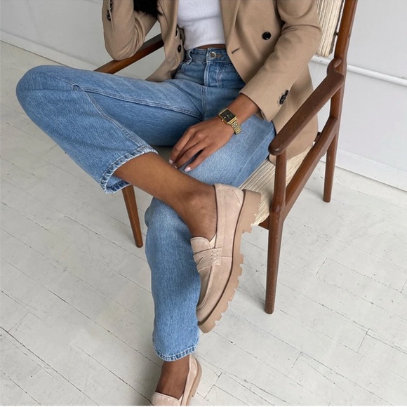 Dolce Vita Shoes - Dolce Vita Blush Nude Suede Chunky Loafers